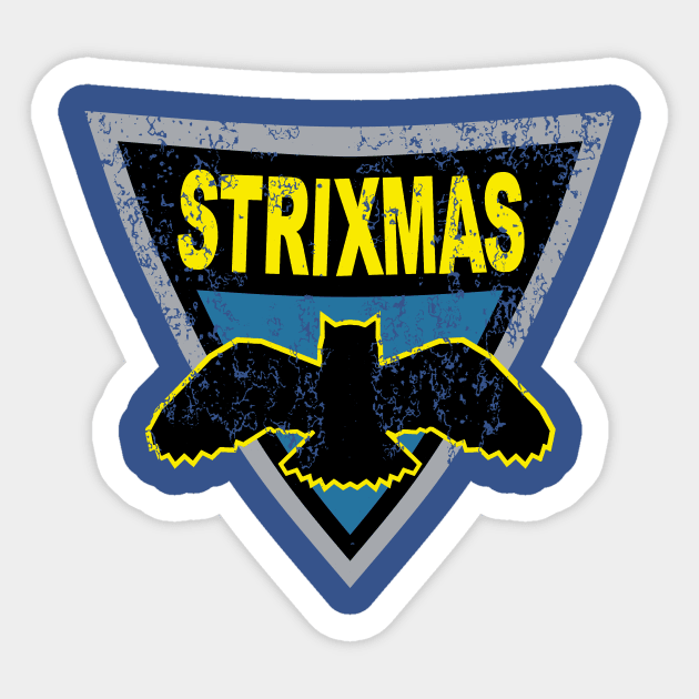 The StrixMas Shield Sticker by J. Rufus T-Shirtery